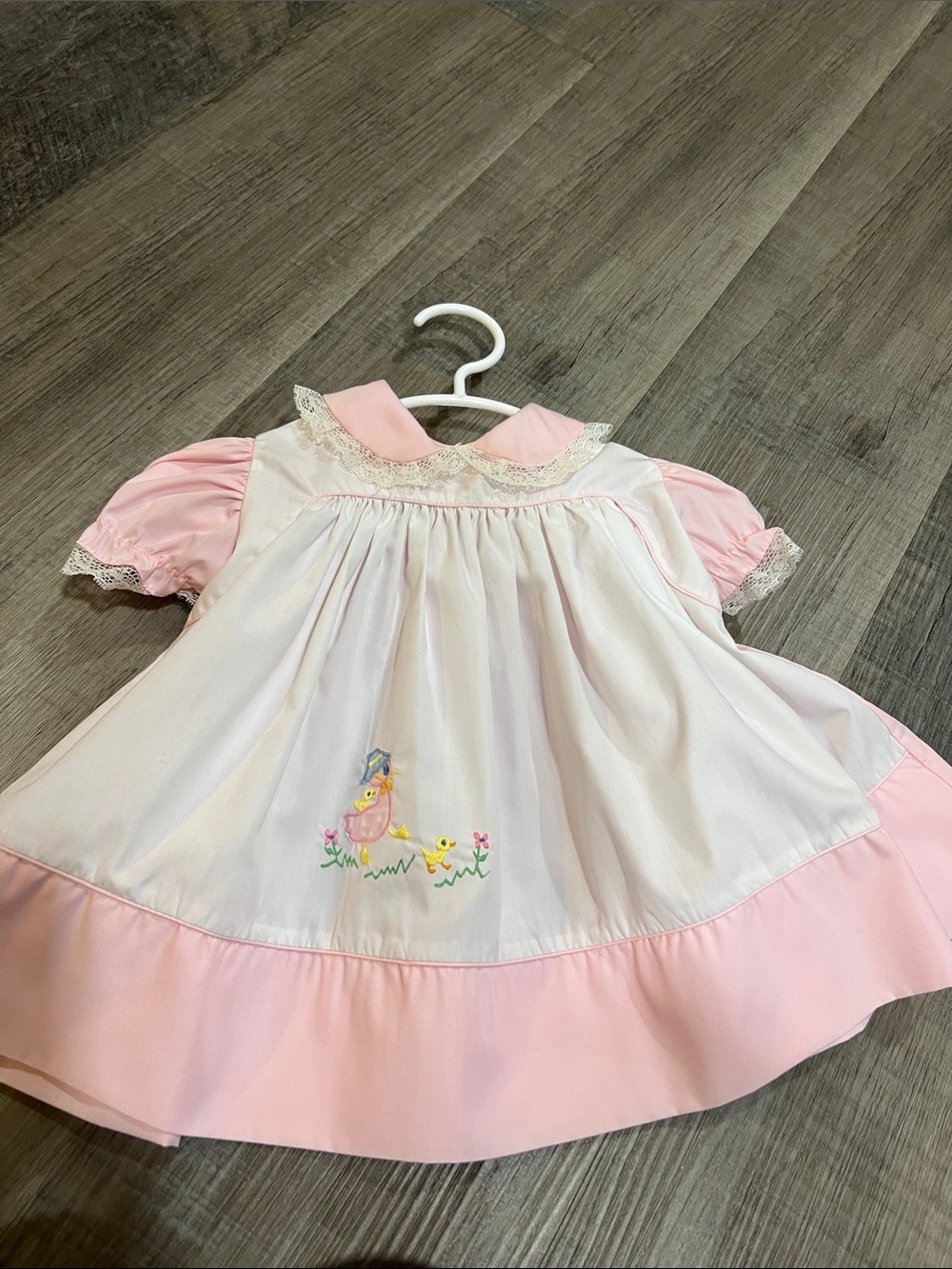 Vintage duck embroidery Cherubs dress size 12M